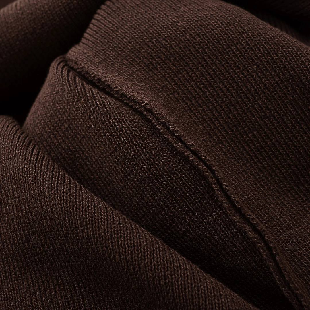 Elegant brun tjock tracksuit med zip hoodie och raka byxor