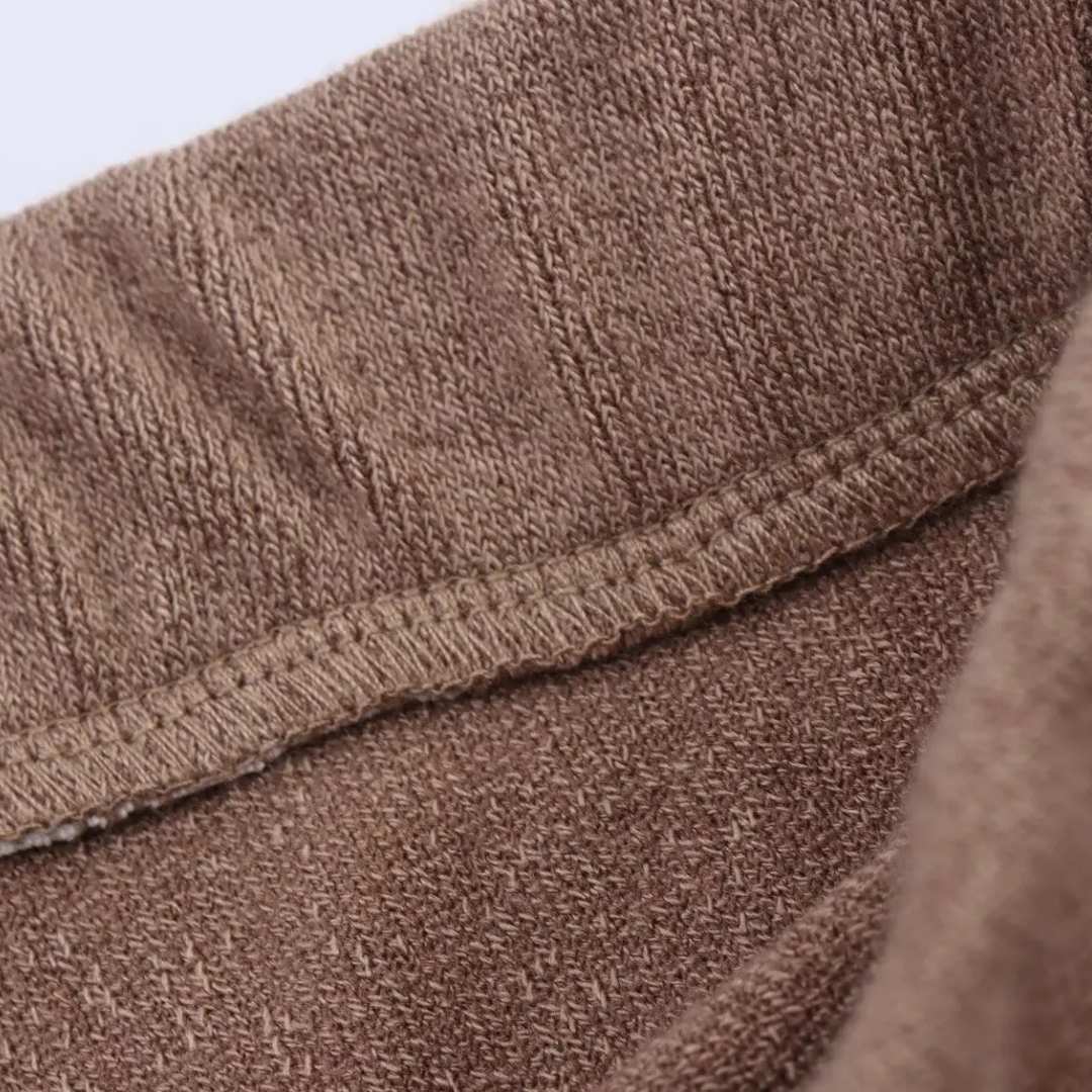 Brun Tvådelat set med omlottopp och vida byxor i stretchigt trikåmaterial