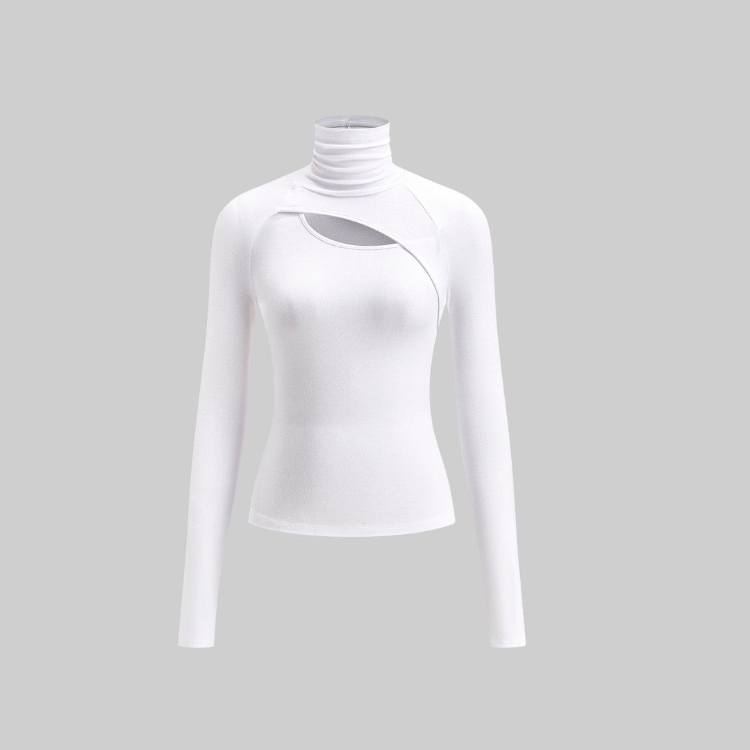 Turtleneck med asymmetrisk utskärning