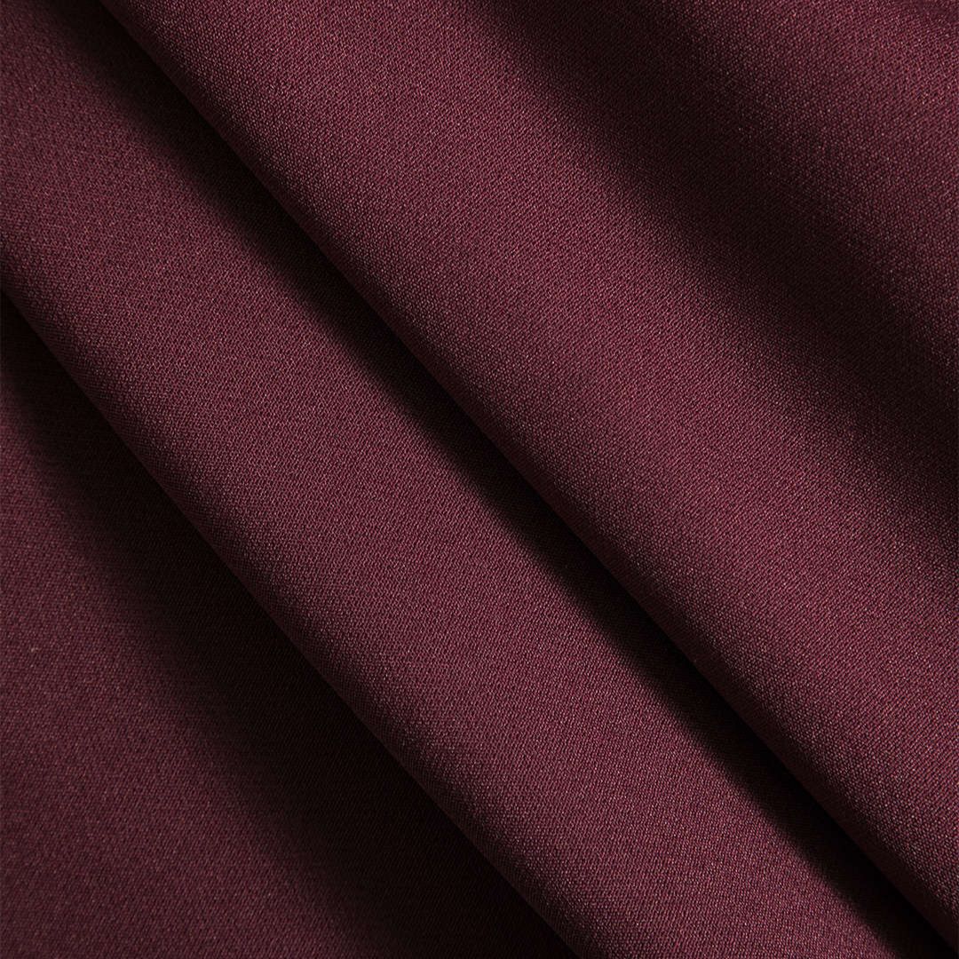 Vinröd jacka i vävd polyester med skjortkrage och dragkedja i avslappnad passform för dam