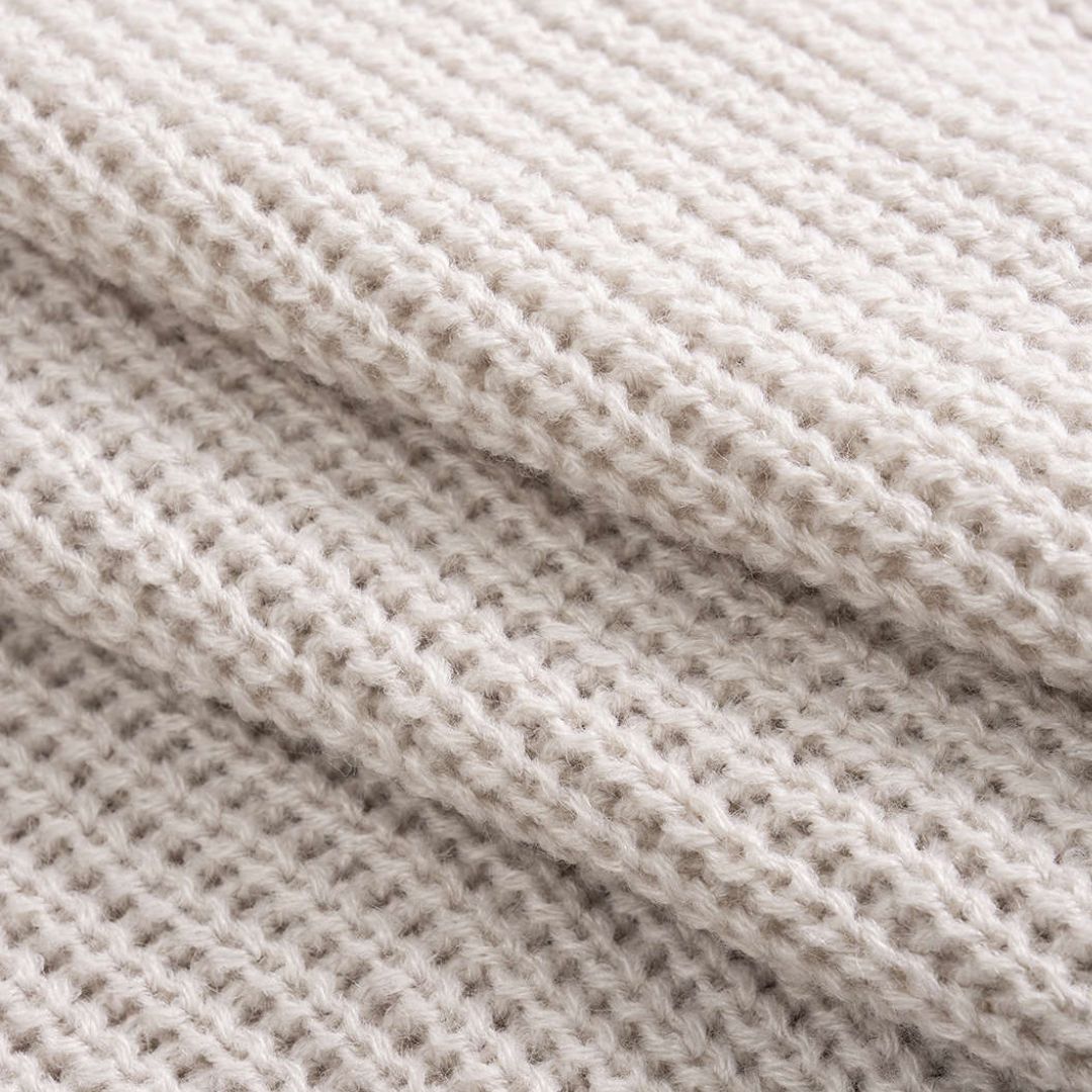 Grå Stickad tröja med dragkedja och krage för avslappnad vardagsstil med sportig känsla