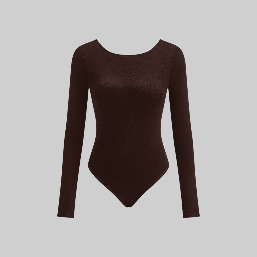 Öppen rygg bodysuit med inbyggda kupor