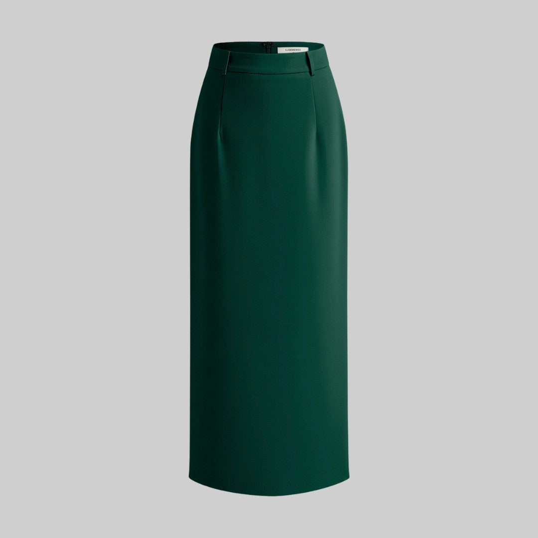 Maxi kjol med hög midja och bakslits