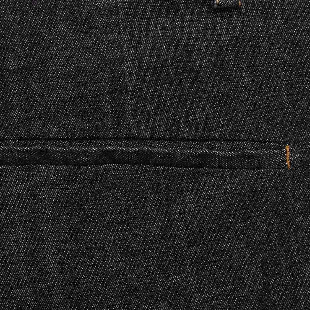 Tvådelad denimset med jacka enkel knäppning och vida byxor