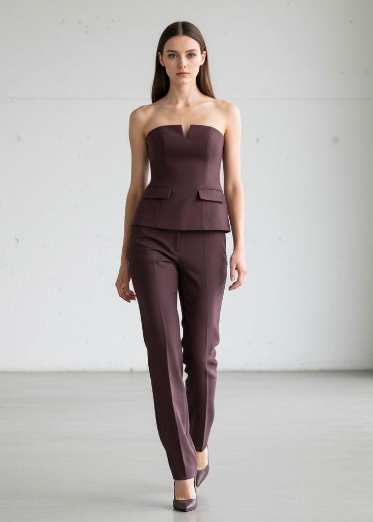 Axelbandslös tubtopp för dam i kort modell