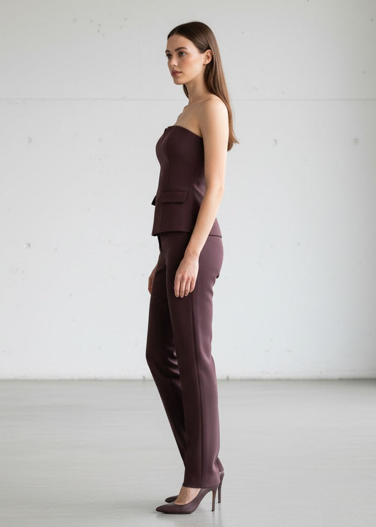 Axelbandslös tubtopp för dam i kort modell