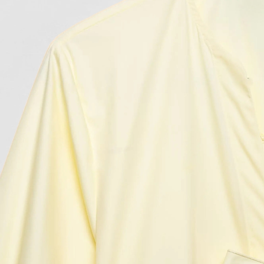 Blus i poplin med knytband och ränder