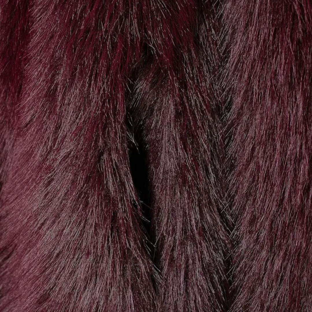 Plush Fuskpälsjacka med Överdimensionerad Krage