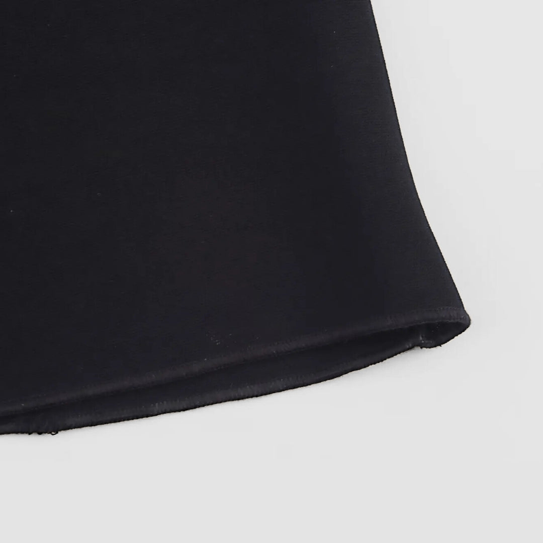 Svart Tvådelat set med halterneck-top och knapprad – skräddade långbyxor