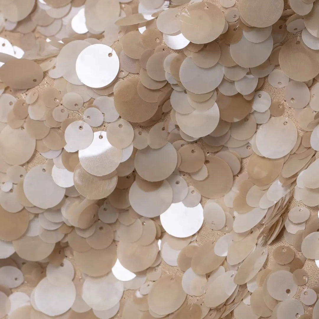 Paljett minikjol med A-linje silhuett och festlig design