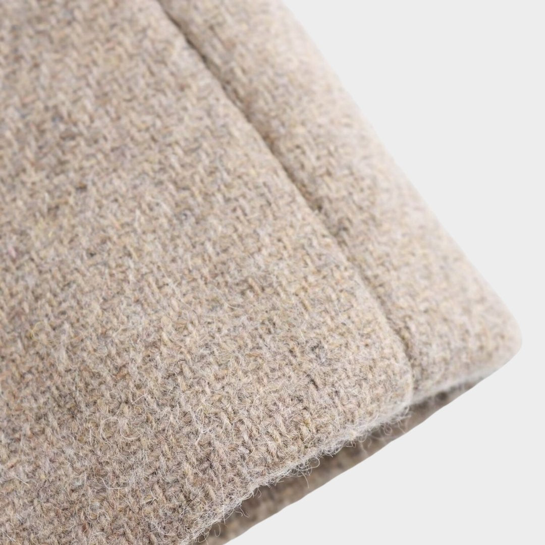 Lång kappa med fuskpälskrage midjebälte och knäppning