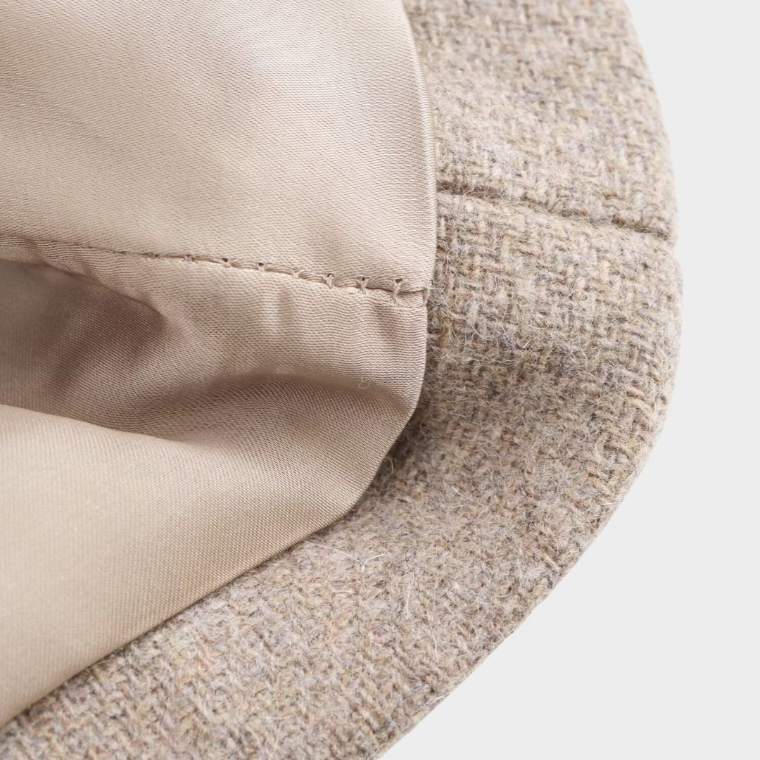 Lång kappa med fuskpälskrage midjebälte och knäppning