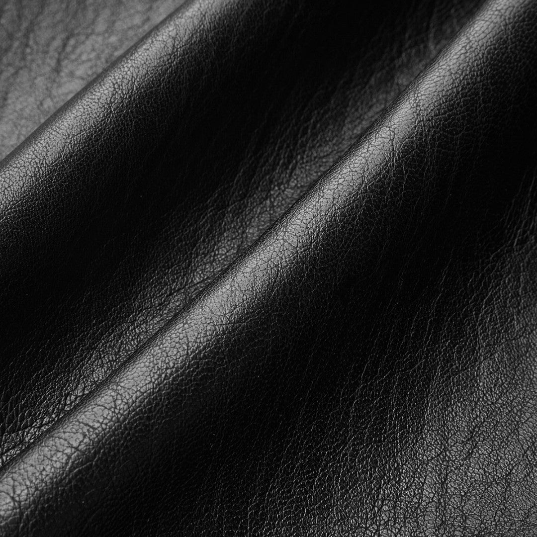 Svart kavajjacka i konstläder med enkelknäppning