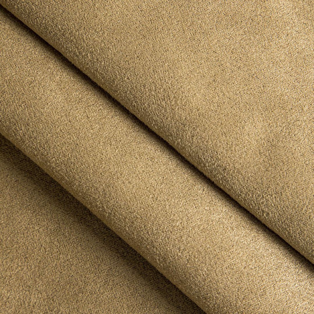 Khaki Kort jacka i sandfärgad mockaimitation med knappar, skjortkrage och påsydda fickor i figurnära passform