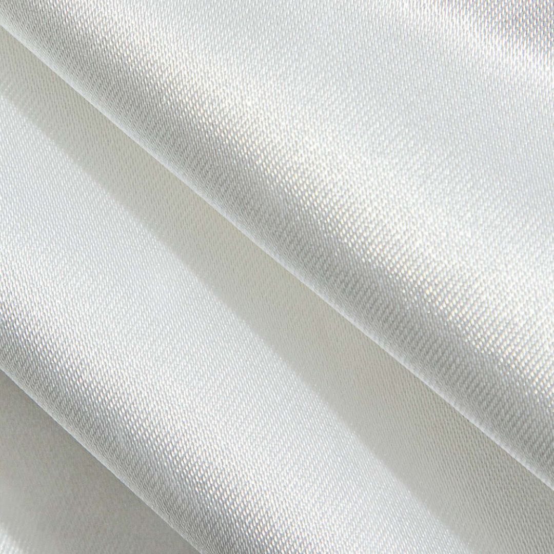 Vit Off-shoulder satintopp med knytdrapering och långa ärmar