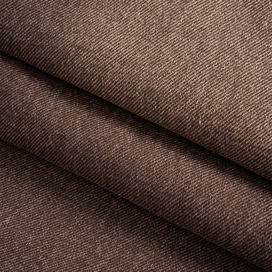 Bruna vida jeans med hög midja och tvättad yta i kraftigt denim utan stretch