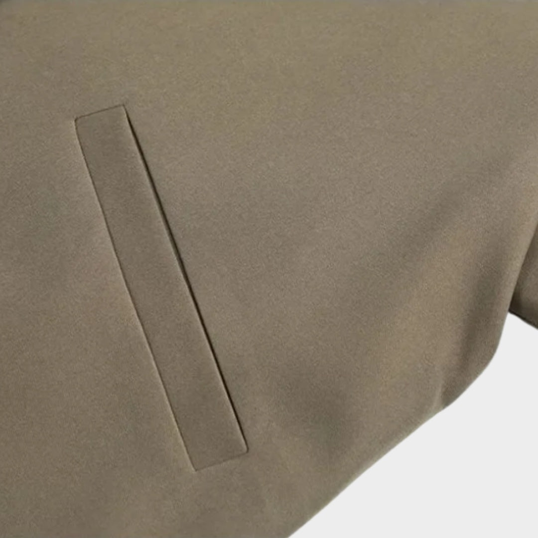 Dubbelknäppt kavaj med lös passform och uppvikta ärmar