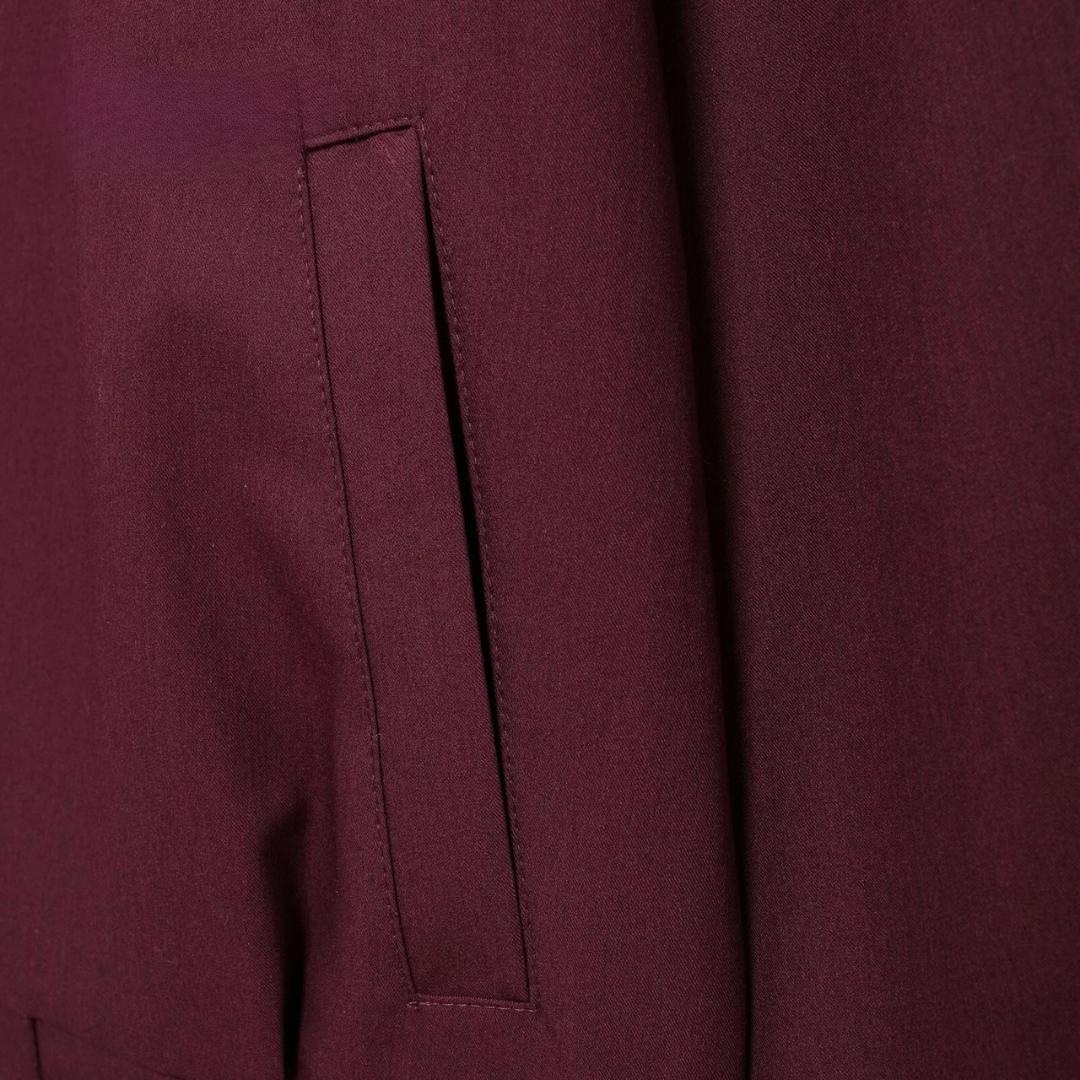 Vinröd jacka i workwearstil med lös passform och dragkedja