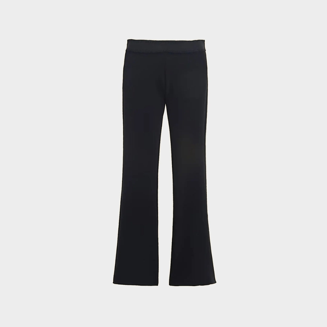 Svart Tvådelat set med halterneck-top och knapprad – skräddade långbyxor