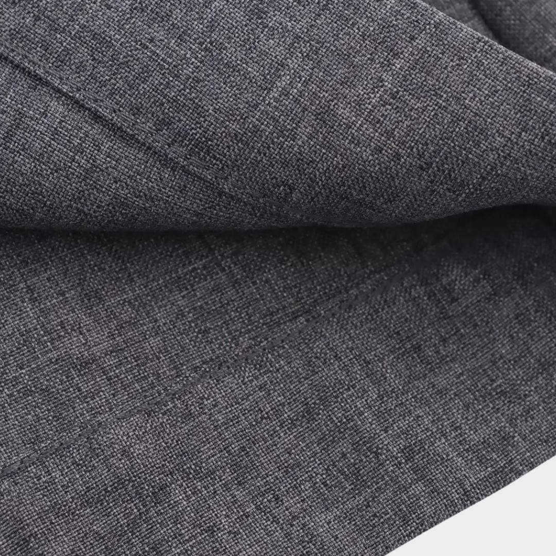 Grå Oversize kavaj med slag, knytband och enkelknäppning