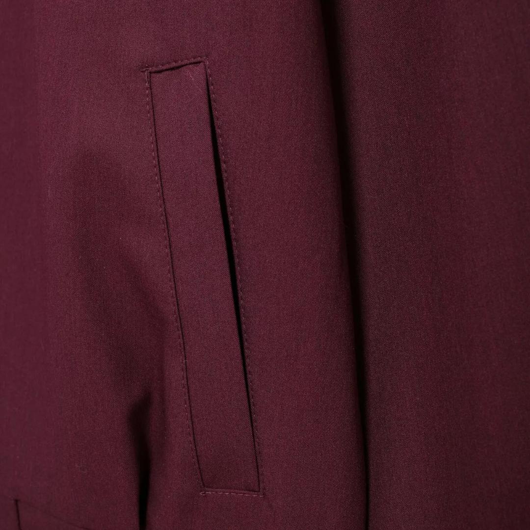 Vinröd jacka i workwearstil med lös passform och dragkedja