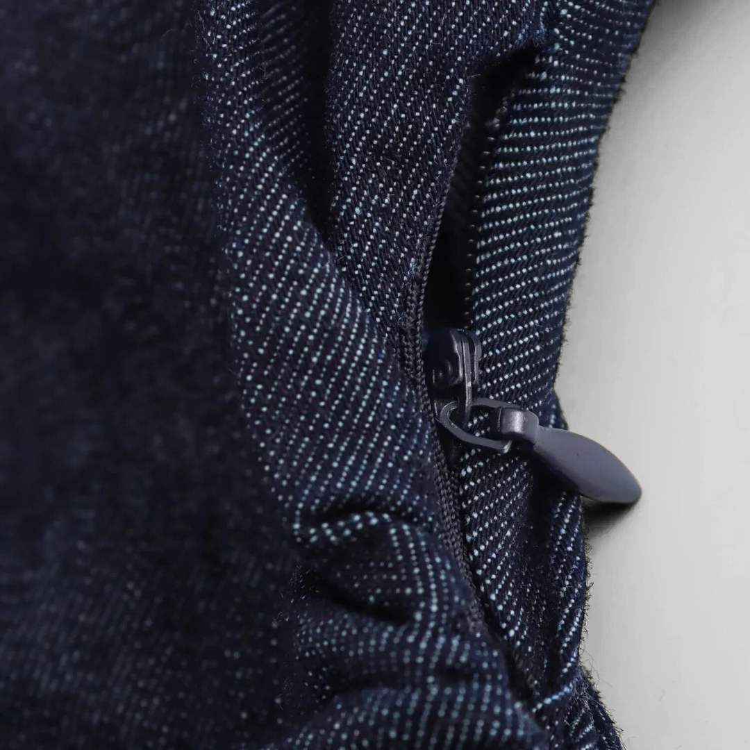 Midiklänning i denim med krage och hel knäppning